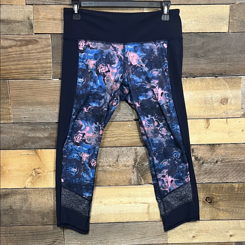 Lululemon Blue and Pink Patterned Leggings